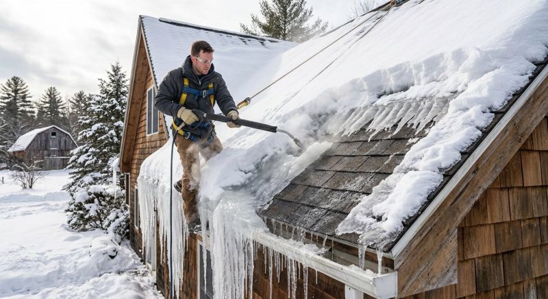Roof Ice Dam Removal in Renton, WA